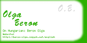 olga beron business card